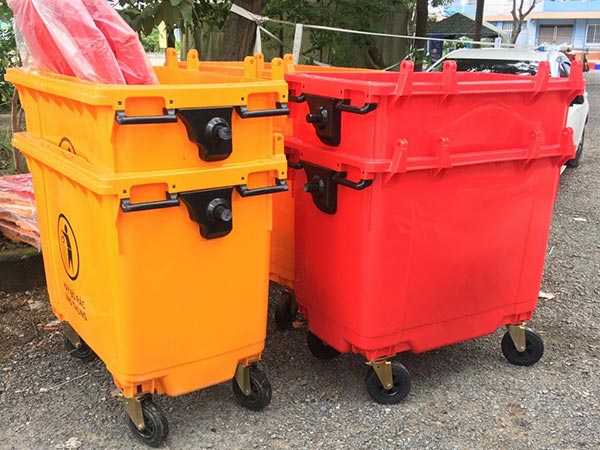 Thùng đựng rác lớn 660 lít nhựa hdpe khuyến mãi giá sốc